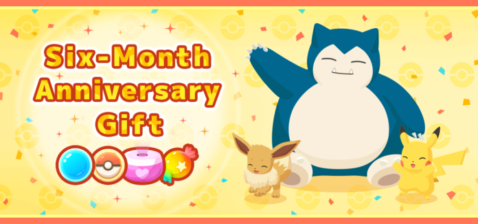 Pokémon Sleep has reached its six-month anniversary, special six-month anniversary gift now available to each player who registered before 2024/04/07 23:00
