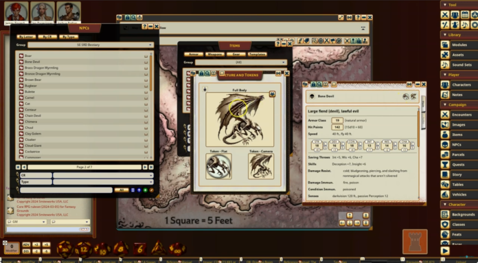 Fantasy Grounds Releases Test Build v4.5.0 with New Features