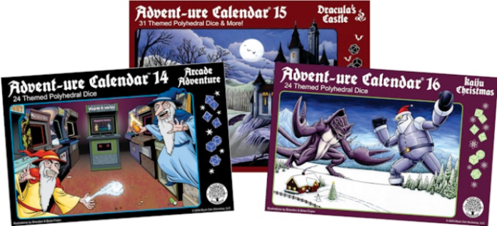 Black Oak Workshop Unveils Polyhedral Dice Advent-ure Calendars 14-16 on Kickstarter