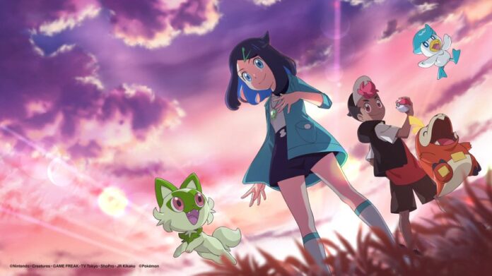 Green is always in style for Sprigatito in Pokémon Horizons: The Series, streaming now on Netflix