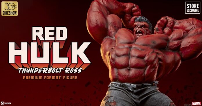 Hulk smash with the Red Hulk: Thunderbolt Ross Premium Format Figure