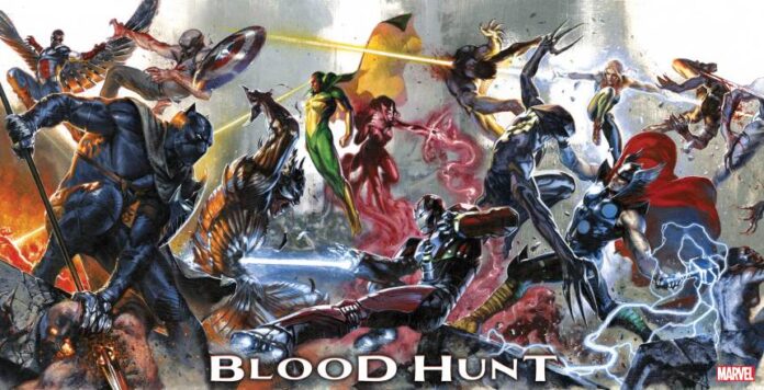 Marvel’s heroes hold the line against the vampire army in Blood Hunt connecting covers