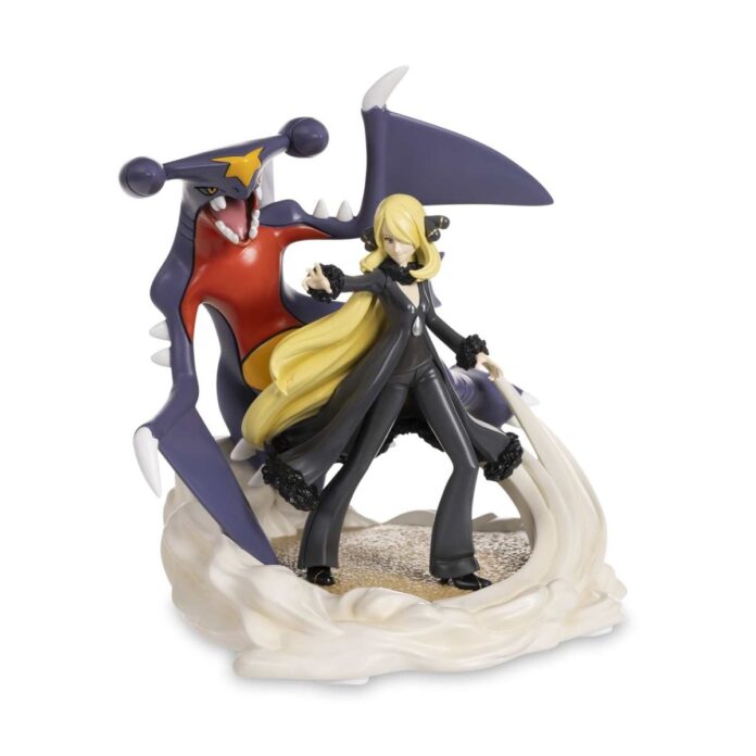 New Cynthia & Garchomp and Leon & Dragapult hand-painted figures now available at the Pokémon Center for $64.99 each