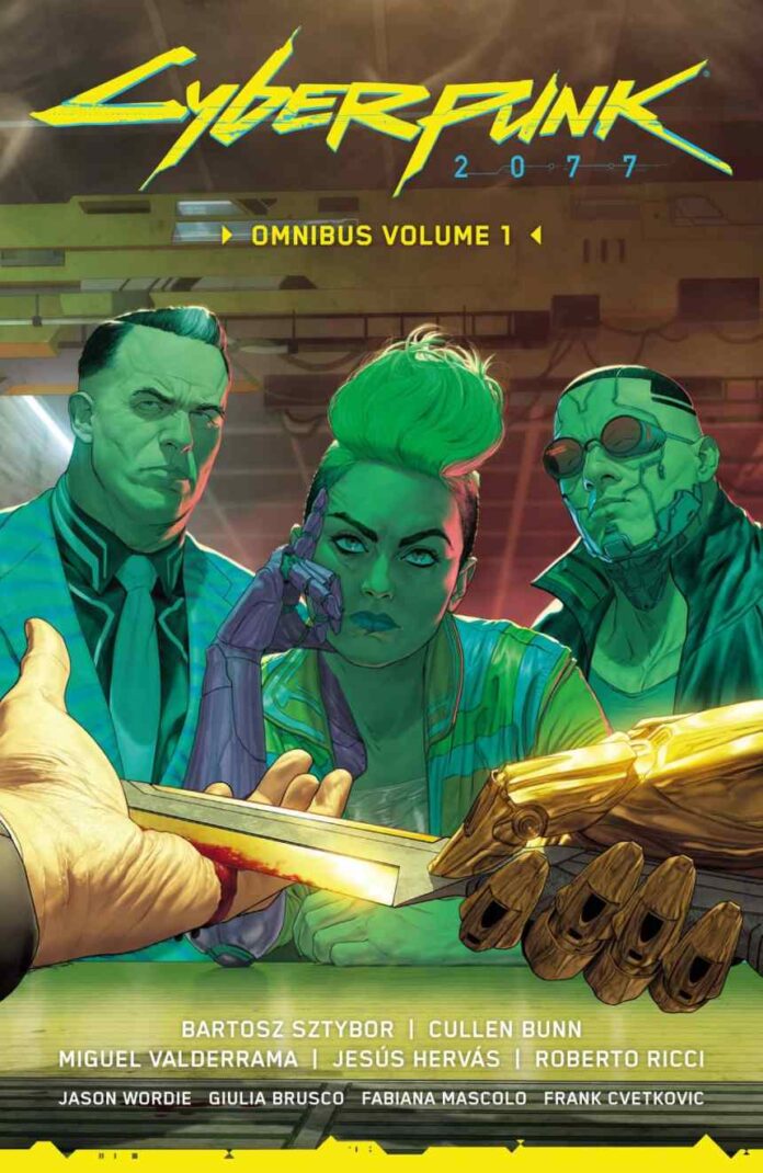 The Cyberpunk 2077 Omnibus Vol. 1 features more than 300 pages of Blood, Flesh, and Steel!