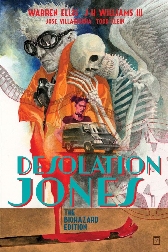 Get a whole new look at J.H. Williams III’s art in Desolation Jones: The Biohazard Edition Deluxe Hardcover