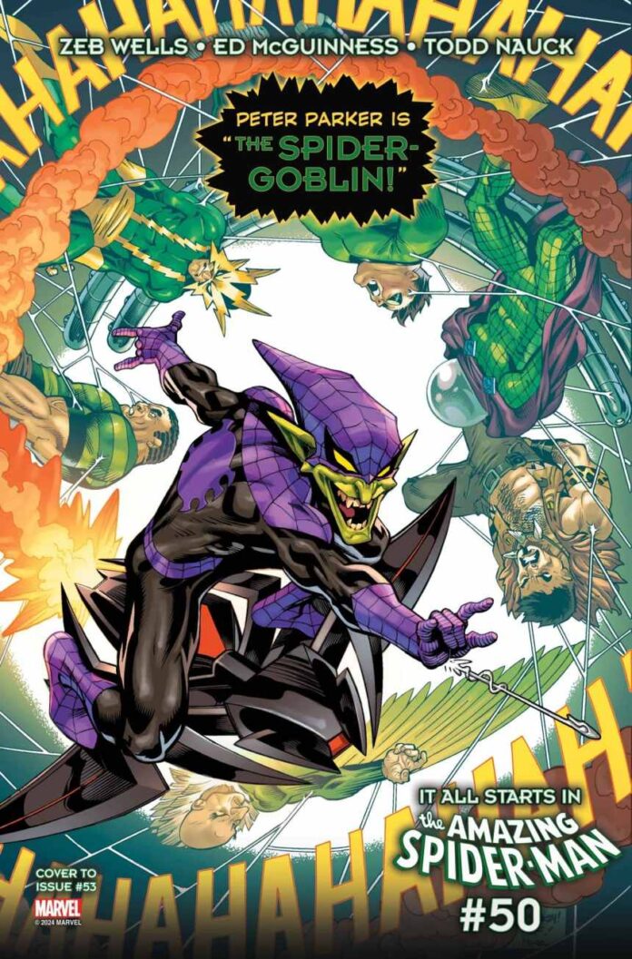 Peter Parker is… The Spider-Goblin! Starting in Amazing Spider-Man #50!