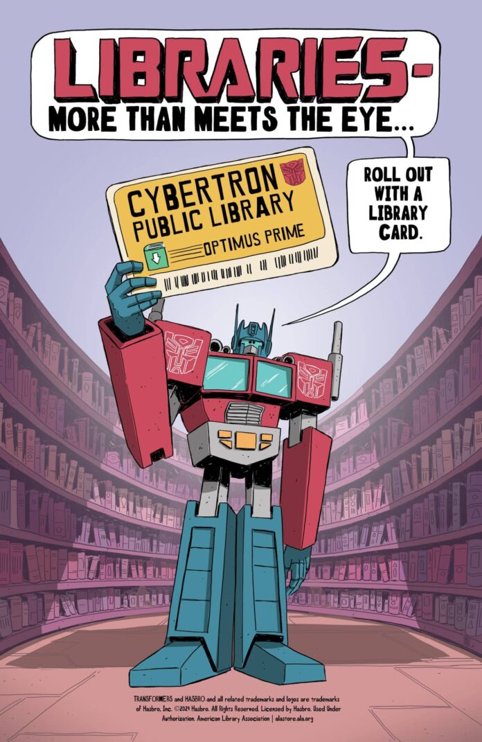 The Transformers roll out for Library Card Sign-Up Month