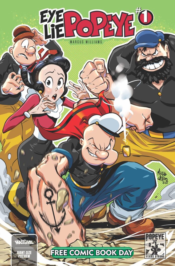 FCBD 2024: Eye Lie Popeye is an anime-inspired reimagining of the classic character. Get a first look this Free Comic Book Day!