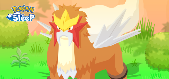 Pokémon Sleep: Entei has been spotted near Greengrass Isle and it will be possible to encounter it soon during sleep research