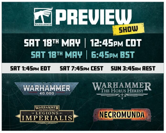 Two Warhammer Preview Shows Are Scheduled for This Week