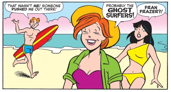Ghost surfers haunt the beach in WORLD OF ARCHIE DIGEST #141!