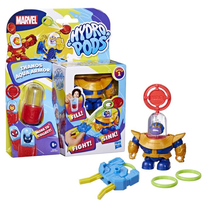 Hasbro reveals Hydro Pods featuring Thanos, Hulkbuster, and more!