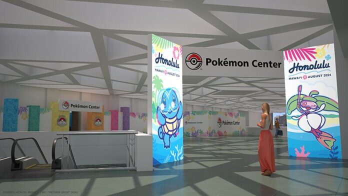 New details revealed for the Pokémon Center at the 2024 Pokémon World Championships at the Hawaii Convention Center in Honolulu, Hawaii, including store hours from August 14 to August 18