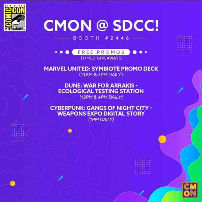 CMON reveals its promos for SDCC and Gen Con 2024!