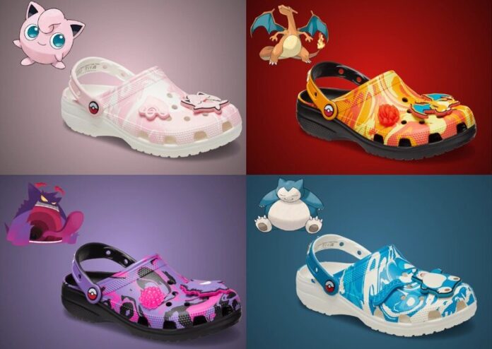 Official Pokémon x Crocs collaboration continues with the new Classic Clog Pack launching later this year featuring Jigglypuff, Charizard, Gigantamax Gengar and Snorlax