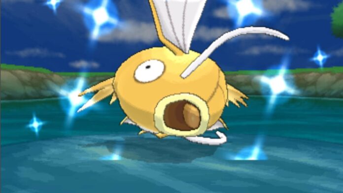 Pokémon GIF: Always a nice surprise when Magikarp evolves into Gyarados