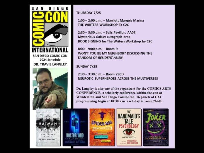 SDCC 2024: Travis Langley and Popular Culture Psychology Return