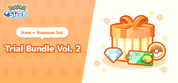Trial Bundle Vol. 2 filled with items and diamonds will be available in Pokémon Sleep beginning July 9