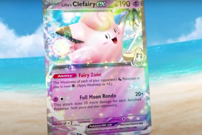 Lillie’s Clefairy ex is among the new Trainer’s Pokémon cards recently revealed for the Pokémon TCG