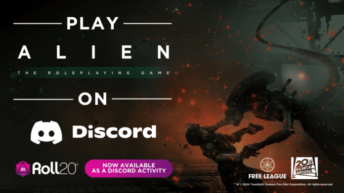 On Discord, No One Can Hear You Scream — New Roll20 Discord Activity Launches with ALIEN The Roleplaying Game