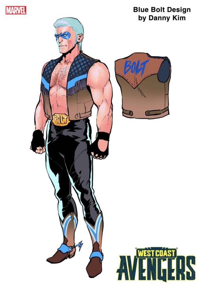 Blue Bolt, the biggest jerk in the universe is coming to the West Coast Avengers