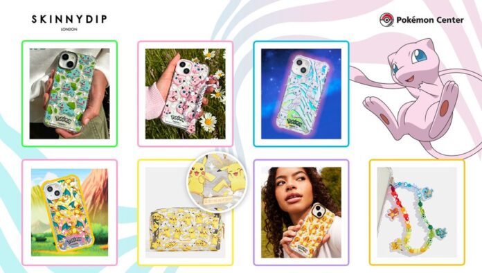 New official Pokémon x Skinnydip collaboration collection is out now at the Pokémon Center featuring phone cases, makeup bags and more