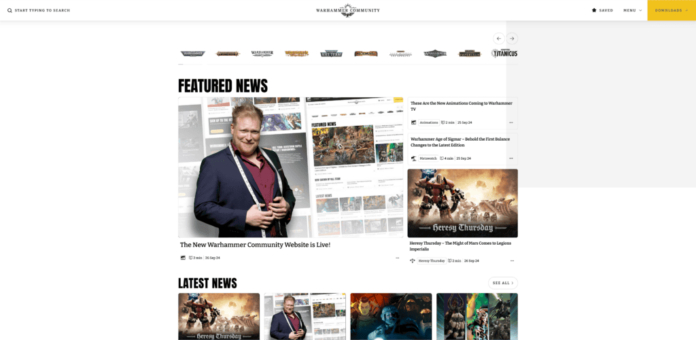 Warhammer Community Launches Redesigned Website