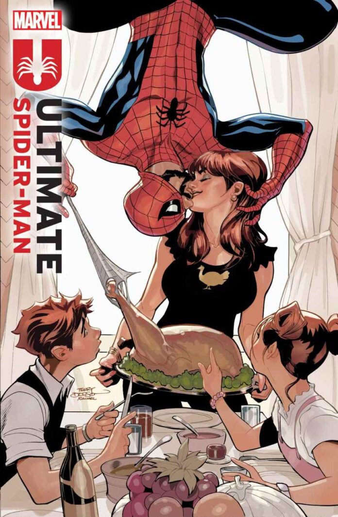 Celebrate Thanksgiving with the Parkers in this Ultimate Spider-Man #11 cover