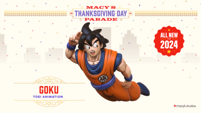 Dragon Ball Hero Goku Takes Flight in Iconic Saiyan Form at 98th Annual Macy’s Thanksgiving Day Parade