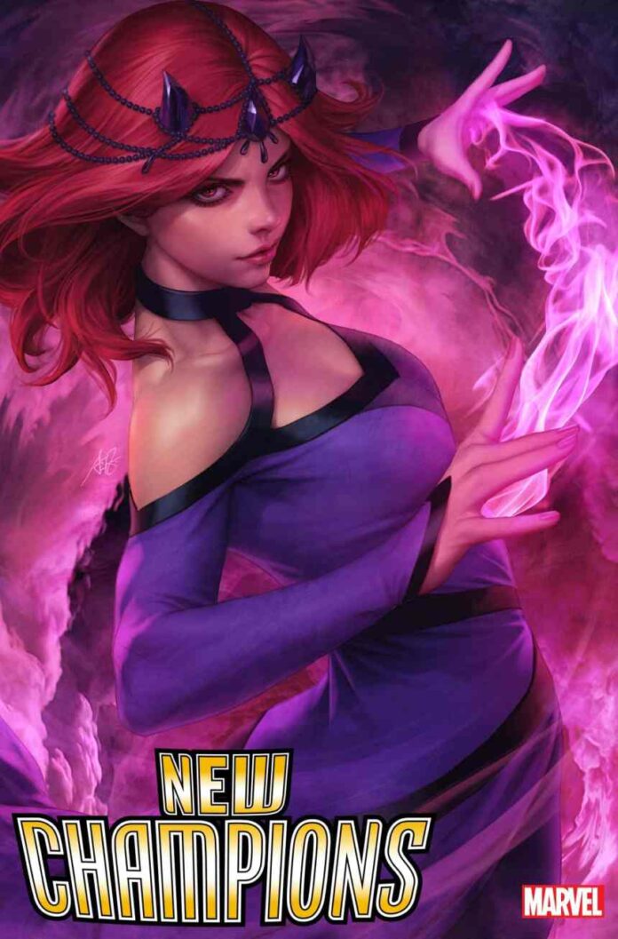 Amaranth casts her spell in Artgerm’s New Champions #1 cover