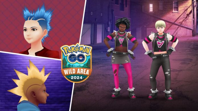 New avatar items including Team Yell outfits and hair styles inspired by Toxtricity revealed for GO Wild Area 2024 in Pokémon GO