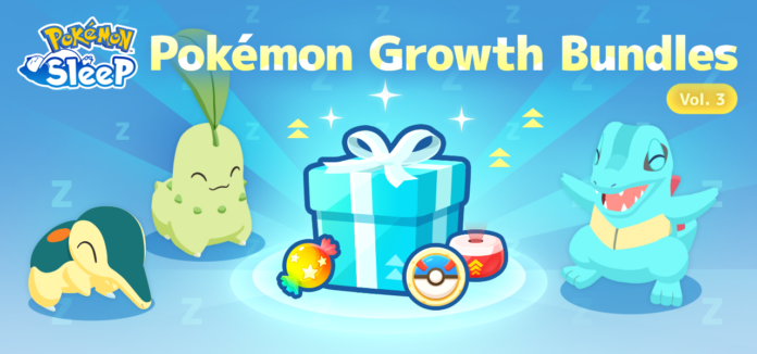 Pokémon Growth Week Bundles Vol. 3 S, M, and L will be available beginning December 7 to accompany the Pokémon Growth Week event in Pokémon Sleep