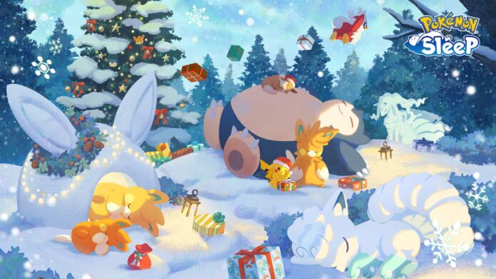 Pokémon Sleep Holiday 2024 — Double Dream Shard Research event now underway until December 30 at 3:59 a.m. local time, Alolan Vulpix, Alolan Ninetales, Pawmi, Pawmo, Pawmot, Eevee wearing a red hat now available