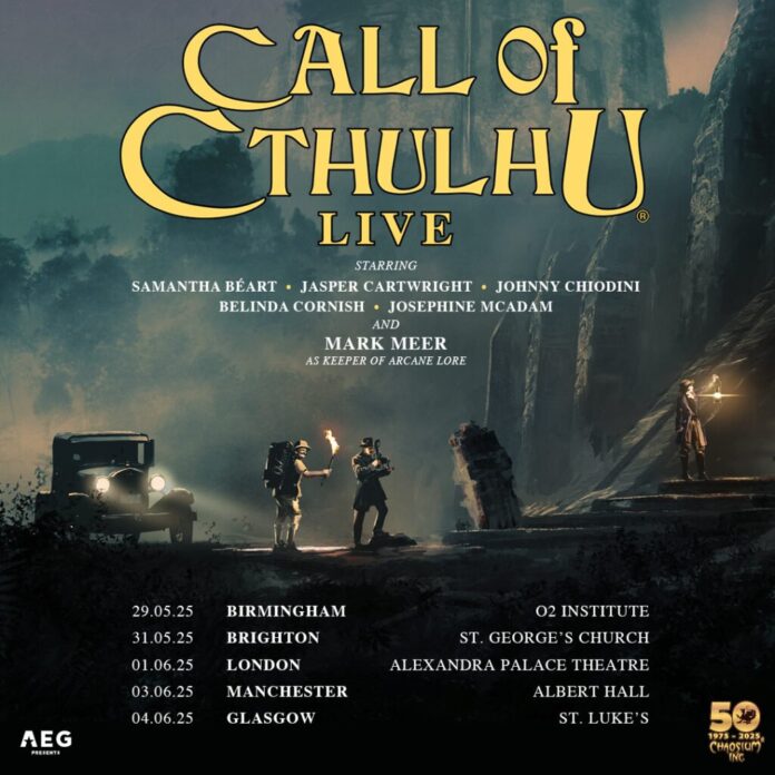 Call of Cthulhu Live Announces Five-City UK Tour for 2025