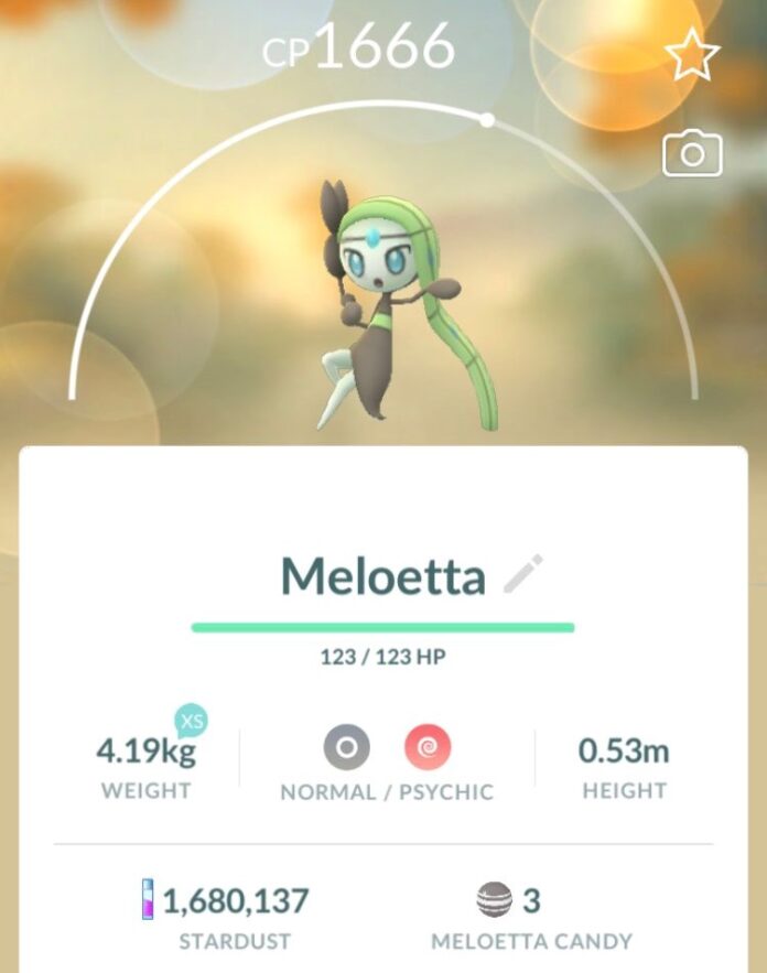 Niantic confirms the Pokémon GO issue where Meloetta Masterwork Research “A Dazzling Aria” was unable to be gifted has now been resolved