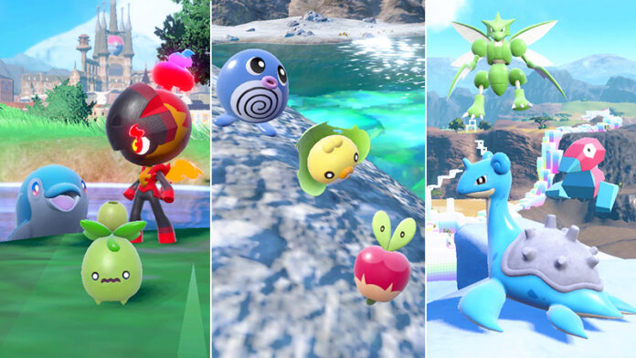 Mass outbreak event featuring Poliwag, Scyther, Lapras, Porygon, Sewaddle, Applin, Smoliv, Charcadet and Finizen now underway in Pokémon Scarlet and Violet until March 20 at 23:59 UTC, full event details revealed