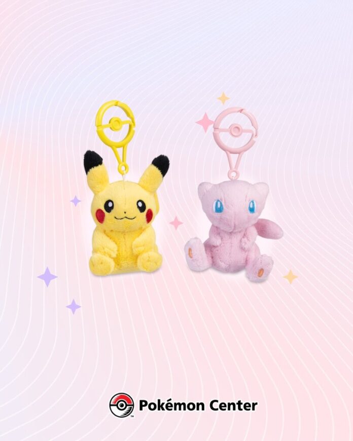 New plush keychains available now at the official Pokémon Center