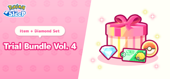 Trial Bundle Vol. 4 filled with items and diamonds will be available in Pokémon Sleep beginning July 7