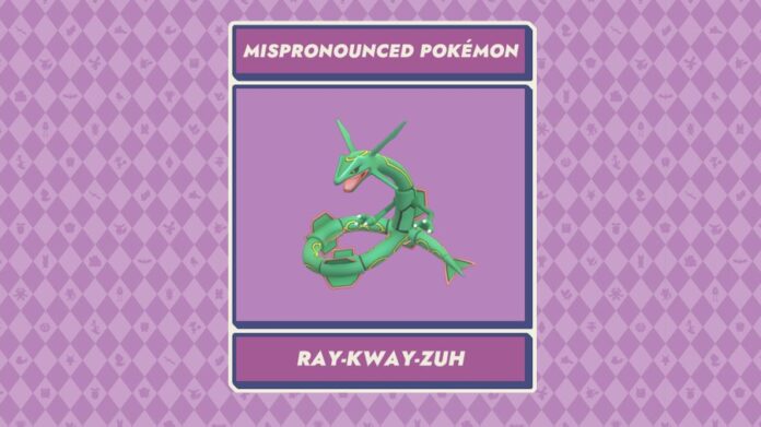 The Pokémon Company reveals the correct pronunciations of several commonly mispronounced Pokémon including Rayquaza, Illumise, Farigiraf, Kingambit and Drapion