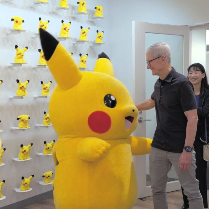 Apple CEO Tim Cook visits Japan to meet Pikachu and The Pokémon Company President and CEO Tsunekazu Ishihara, check out Pokémon TCG Pocket on the new iPhone 17 Pro Max