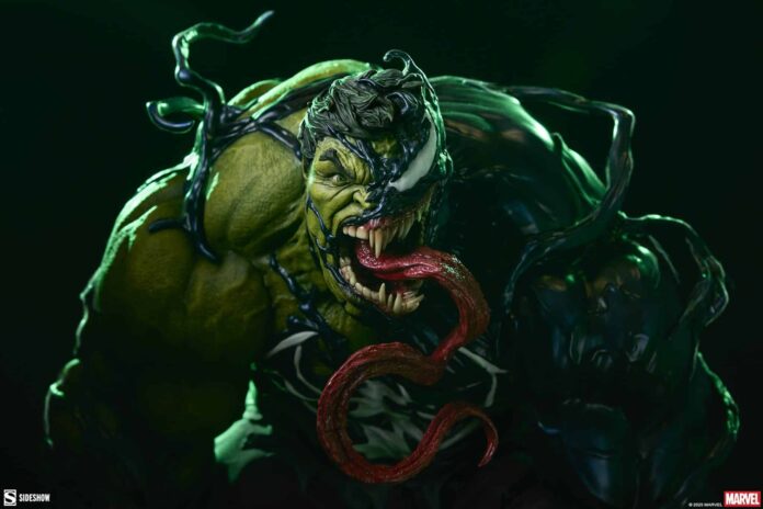 Hulk gets Venomized in a new Statue from Sideshow
