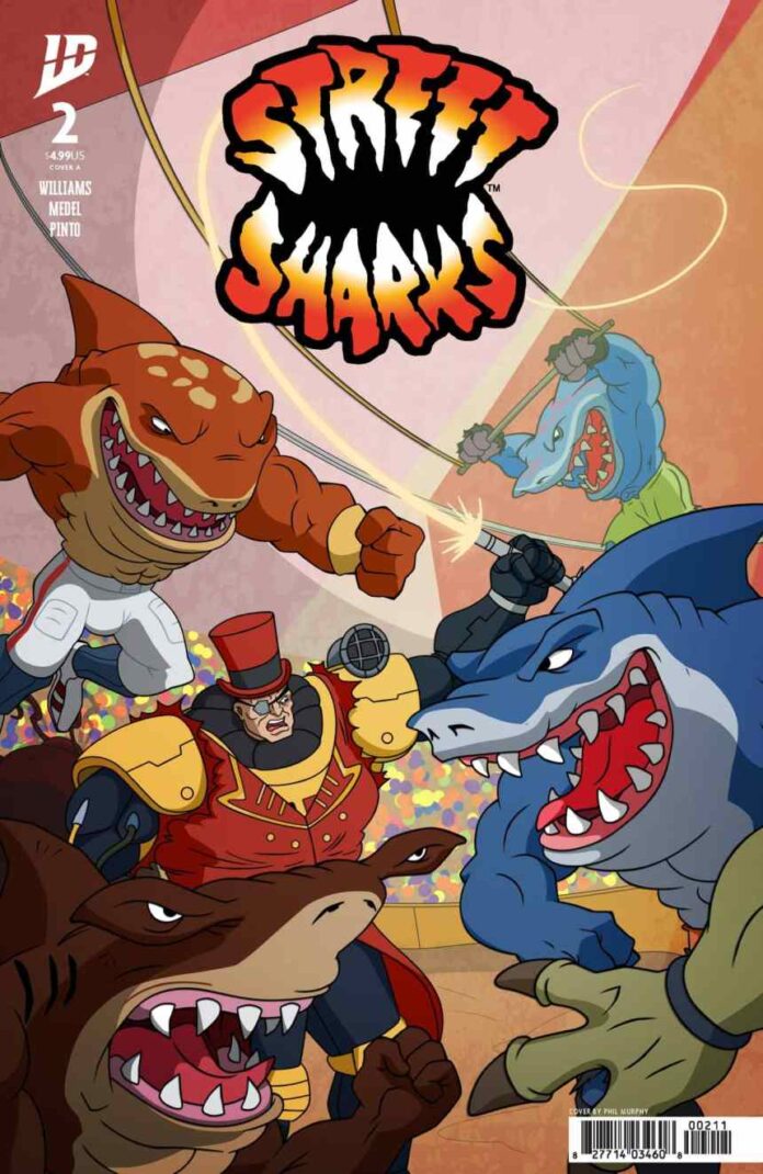 Mini Reviews: Street Sharks #2, Teenage Mutant Ninja Turtles x Godzilla #1, American Caper #1, Adventures of Lumen N #3
