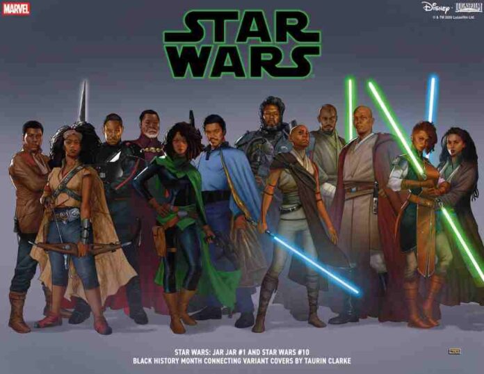 Taurin Clarke’s Star Wars Black History Month Connecting Covers Spotlight Lando Calrissian, Mace Windu, Finn, and more!
