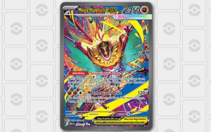 Mega Hawlucha ex revealed as a new card in Pokémon TCG: Mega Evolution—Ascended Heroes