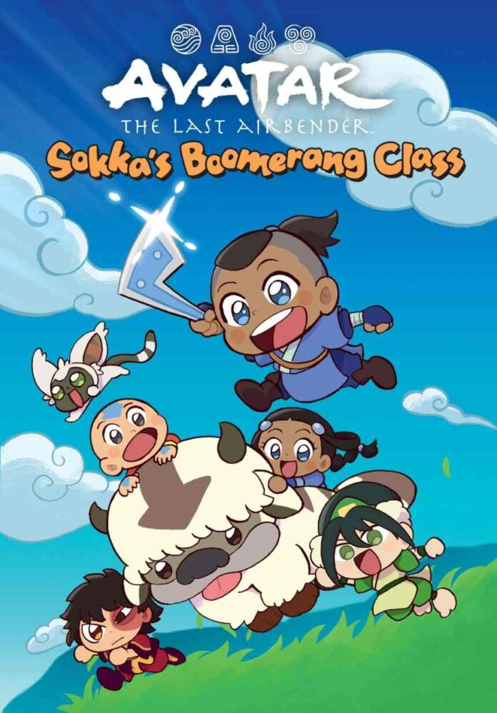 Join Aang, Katara, Toph, and Zuko for a Day of Boomerang School in Avatar: The Last Airbender Chibis Volume 2 – Sokka’s Boomerang Class