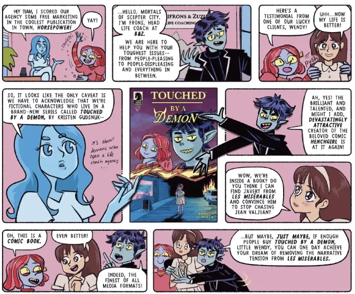 KRISTEN GUDSNUK GIVES READERS A SNEAK PEEK AT HER NEW SERIES TOUCHED BY A DEMON IN DARK HORSE'S JANUARY HORSEPOWER