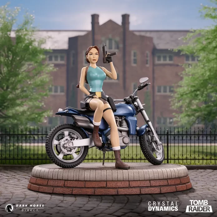DARK HORSE AND CRYSTAL DYNAMICS PRESENT THE NEW TOMB RAIDER: LARA CROFT - CLASSIC MOTORBIKE PREMIUM STATUE