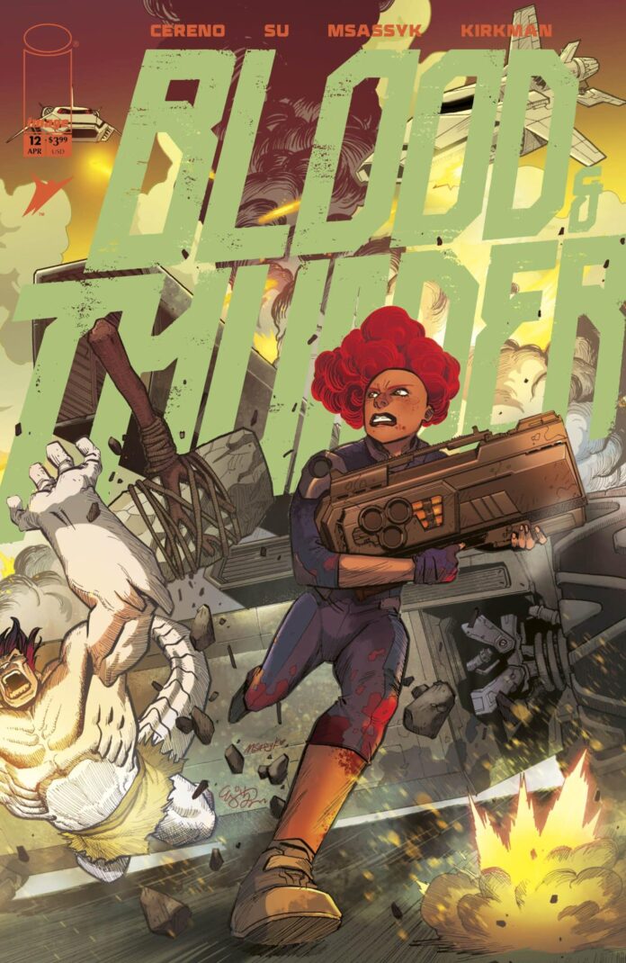 Blood Runs Out of Road in Blood & Thunder #12 by Benito Cereno, E.J. Su, MSassyk, and Robert Kirkman
