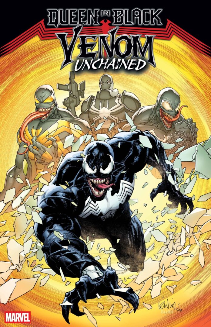 Abandoned by Carnage, Eddie Brock must break out of jail in Queen in Black: Venom Unchained!