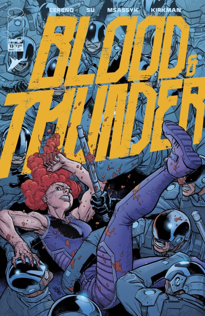 Blood Faces Impossible Odds in Blood & Thunder #13 by Benito Cereno, E.J. Su, MSassyk, and Robert Kirkman